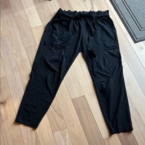 Athleta Black Women’s light weight pants. Cute paper bag waist. Size 12